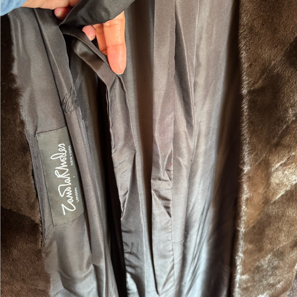 Designed by Zandra Rhodes - Neiman Marcus, Full-length Black Mink Fur Coat - Picture 7 of 15